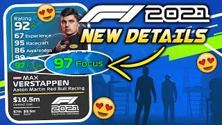 F1 2021 Game: DETAILS YOU MAY HAVE MISSED! New AI Driver Stats, My Team HQ Events & More Features!