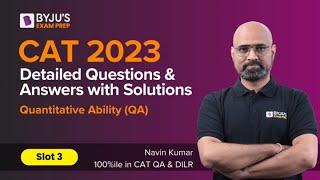 CAT 2023 Answer Key (Slot 3 | QA) | Detailed CAT 2023 Question & Answer with Solution | BYJU'S