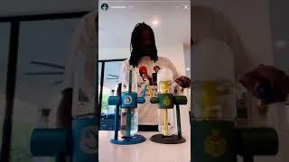 Wiz Khalifa with TWO gravity bong 