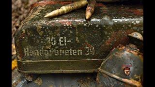 Опасные находки из немецкого блиндажа / Dangerous finds from a German dugout