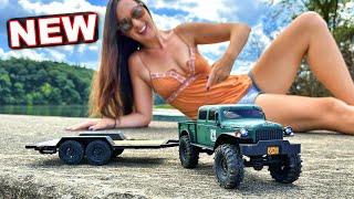 BRAND NEW!!! Axial SCX24 FLAT BED VEHICLE TRAILER for your Mini RC Cars!!!