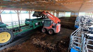 First Time Cleaning Out New Heifer Barn