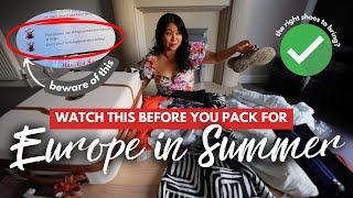 PACKING FOR SUMMER IN EUROPE | 25 Tips, Must-Knows & What NOT to Do!