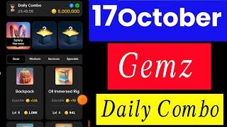 Gemz daily combo today | gemz daily combo card today Combo gemz 17 October |