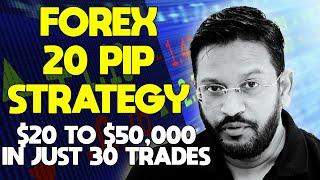 Best 20 PIPs a Day Forex Strategy. $20 to $50000 in Just 30 Trades. 20 pip Forex Challenge on OctaFX