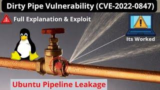 Exploitation of Dirty Pipe Vulnerability (CVE-2022-0847) || Dirty Pipe Lead to  Privilege Escalation