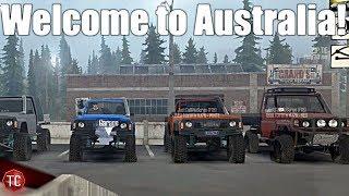 SpinTires MudRunner: Welcome To AUSTRALIA!?! Multiplayer Trail Riding!