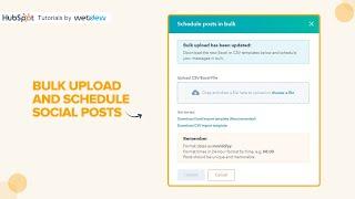 How to bulk upload and schedule social posts