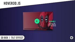 3D Box | Tilt Effect using hover3d.js | CSS - JavaScript Tutorial