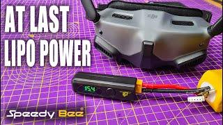 DJI Goggles 2 powered by an external LiPo using the SpeedyBee Goggles BEC