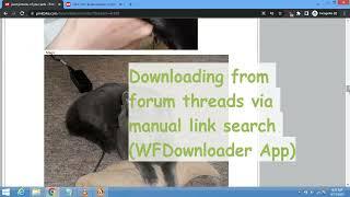 Manual link search - Forum thread option (WFDownloader App)