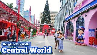 4K  Bangkok City Walking Tour, Central World Christmas Tree #allaboutbangkok #thailand​ #bangkok​