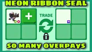 BEST 16 BIG WIN TRADES FOR NEON RIBBON SEAL ️ Adopt me Roblox