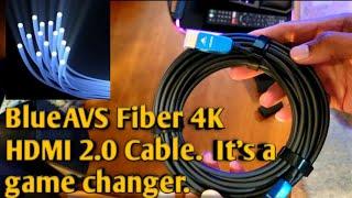 BlueAVS Fiber 4K HDMI 2.0 Cable : Unboxing & Install!