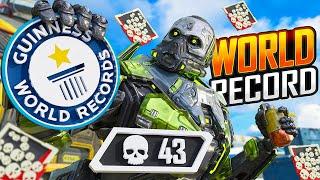 WORLD RECORD 43 KILLS and 9,660 Damage in PUBS Apex Legends Gameplay