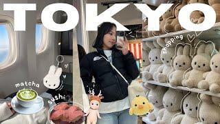 JAPAN VLOG ˚⟡ shopping in tokyo  miffy store, business class, sushi w/ friends, don quijote