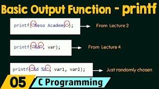 Basic Output Function – printf