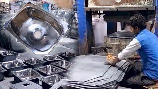 Amazing Work, Kitchen sinks making process in factory .How Kitchen Sinks Are REALLY Made In Factory!