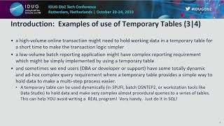 Temporary Tables in Db2 SQL. Using for Effective SQL!