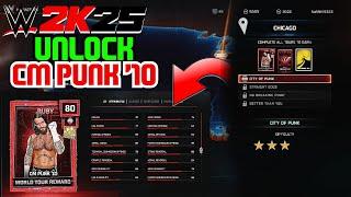 How to UNLOCK CM PUNK 10 PERSONA CARD FAST! WWE 2K25!