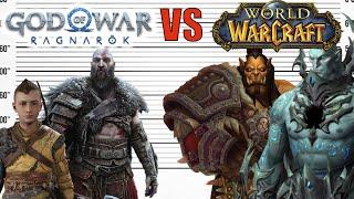 ️ God of War: Ragnarök VS World of Warcraft | Epic Size Showdown! #SizeComparison