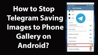 How to Stop Telegram Saving Images to Your Phone Gallery on Android?