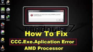 Mengatasi Pesan Error 'CCC Exe Aplication Error' processor AMD