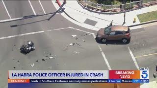 La Habra Police officer injured in motorcycle crash