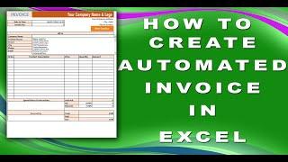 Creating Professional Automated Invoice in Microsoft Excel  | Free template