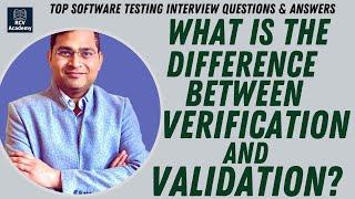 What is the difference between Verification and Validation | Software Testing Interview Questions