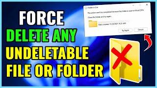 How to delete files that cannot be deleted  || Folder Is Not Deleting In Windows 11/10/8/7)