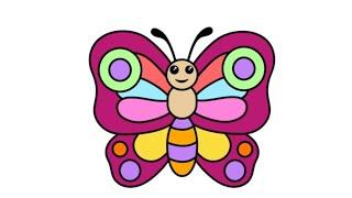 Butterfly Drawing Easy Step by Step | Easy Drawings For Kids