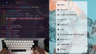 HTML CSS Custom Right Click Menu  - ASMR - No Talking