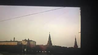 Vintage 1990s video. Moscow Circa 1995. Kremlins towers and Pashkov house.