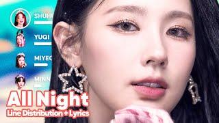 (G)I-DLE - All Night (Line Distribution + Lyrics Karaoke) PATREON REQUESTED
