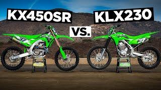 KX450SR Race Bike vs. KLX230 Trail Bike: Lap Time BATTLE