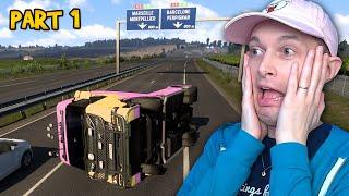 BEGINNING OUR EUROPEAN ROAD TRIP!! - Euro Truck Simulator 2 - PART 1