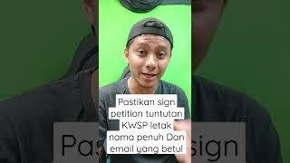 sign petition tuntutan KWSP dengan nama mengikut IC | Saje Sembang