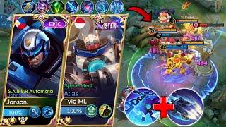 ATLAS DAMAGE BUILD AND JOHNSON DAMAGE BUILD IS TOO GOOD! (CAN WIPE OUT ENEMIES) MOBILE LEGENDS