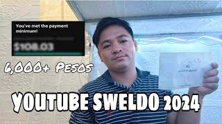 UNANG SAHOD SA YOUTUBE 2024 | MAGKANO ANG SAHOD NG SMALL YOUTUBER | YOUTUBE SALARY ADSENSE lemwelltv