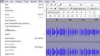 Audacity Beginner Tutorial: How to Export an Audacity Wav or MP3 File and Combine with Video