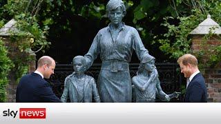 William & Harry unveil Princess Diana statue