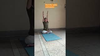 revolved half Lotus pose #ardha #Titli#asana#hatha #yoga#sitting#posture#rishikesh