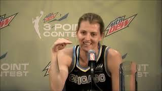 Allie Quigley Wins Record 4th 3 Point Contest 2022 WNBA All-Star Chicago Sky | Media Availability