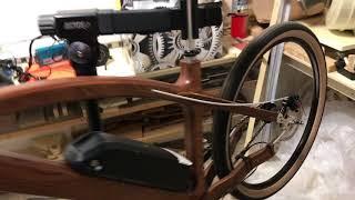 Handmade Wooden eBike Prototyping - Bafang Motor Test by PEV Labs