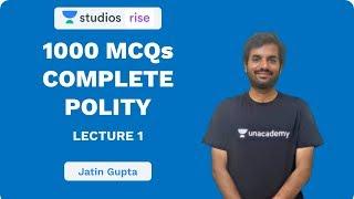 L1: 1000 MCQs - Complete Polity | UPSC CSE/IAS 2020 | Jatin Gupta | Code - Jatin