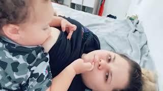 Breastfeeding 10 year old baby vlog mom and baby Breastfeeding 62