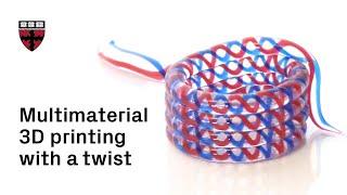 Multimaterial 3D printing with a twist