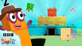 The Square Temple! | Learn to count 1 to 100! | Maths Cartoon for Kids | @Numberblocks