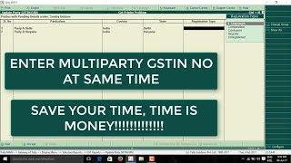 HOW TO UPDATE MULTIPLE PARTY GSTIN NO AT SAME TIME IN TALLY ERP9.